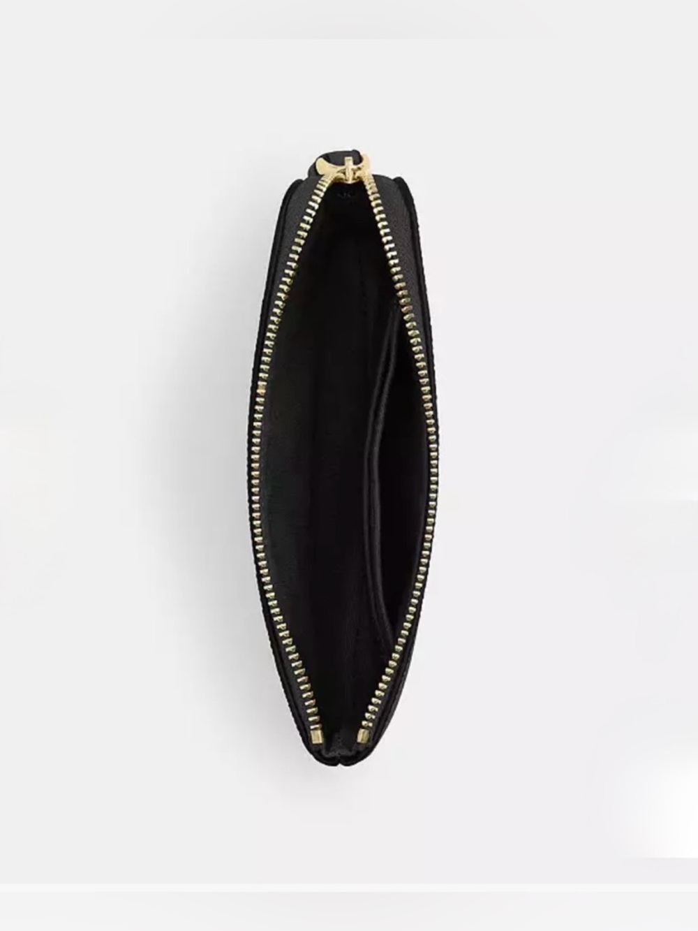 Coach Corner Zip Wristlet Black Leather with Gold Hardware - Picture 10 of 12